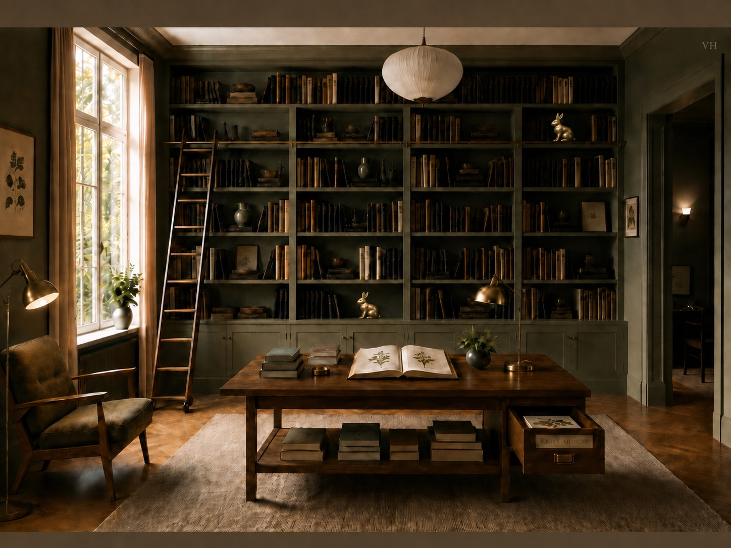 Bibliothek der Villa Hortensia