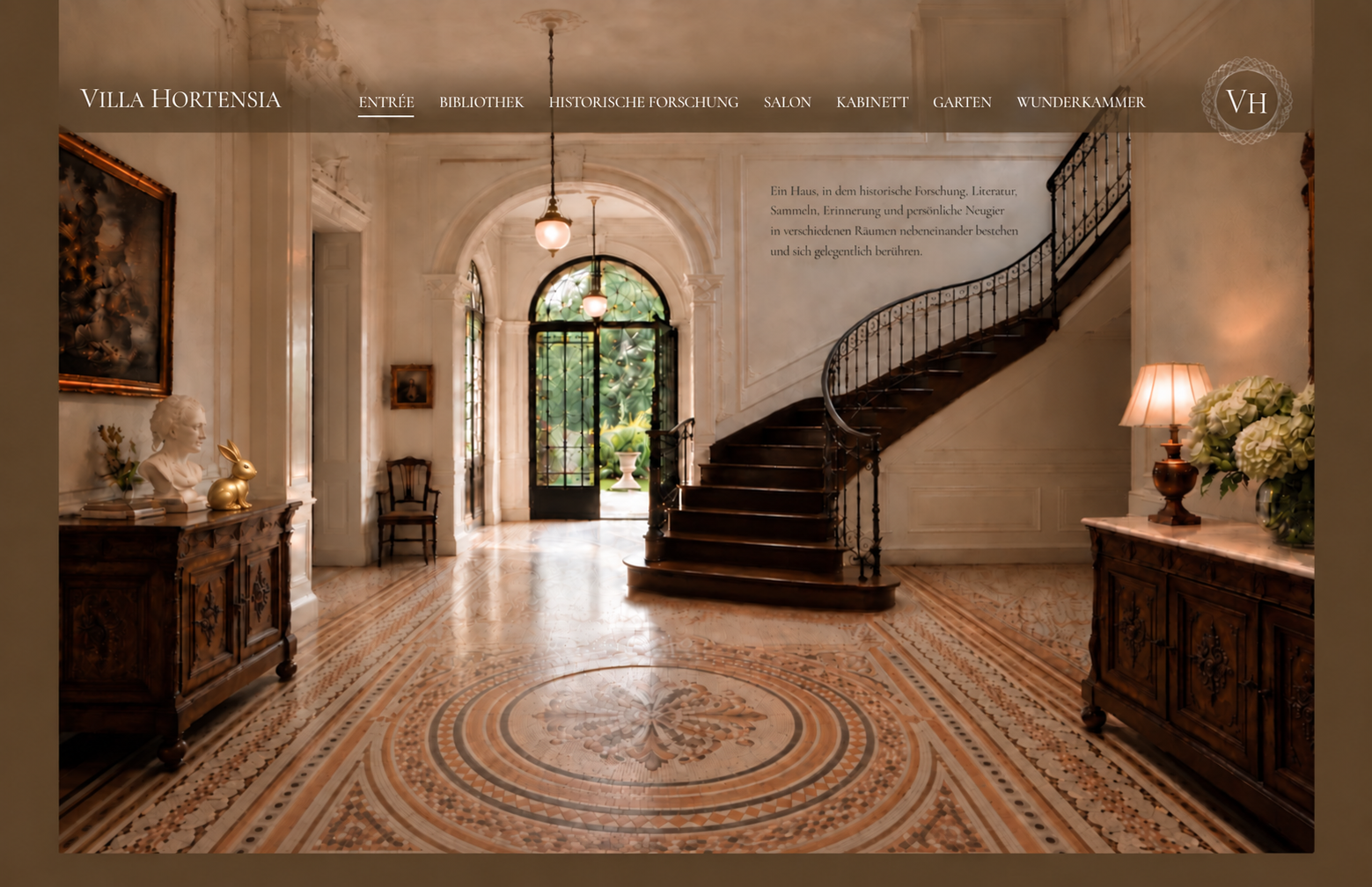 Entrée der Villa Hortensia
